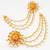 gold-tone shri ram mandir earrings with pearl drop chains