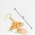 gold-toned peach floral earrings with pearl drops and crystal dangle