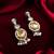 silver-toned drop earrings with pearl dangles