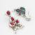 silver plated drop earrings with pearl bunches