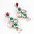 silver plated multi-color drop earrings with pearl