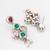 silver plated multi-color drop earrings with pearl