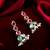 silver plated multi linear earrings