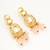 gold plated peach drop earrings