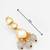 gold plated grey drop earrings with pearl