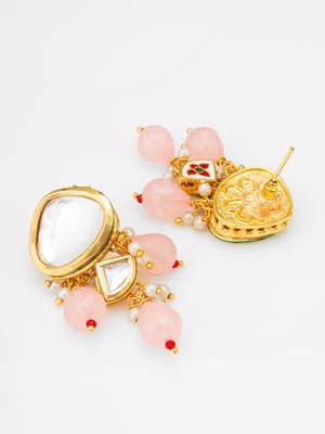 premium pink bead earrings 3