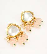 earrings with peach drops
