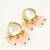 earrings with peach drops