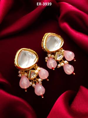 premium pink bead earrings 5