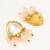 earrings with peach drops