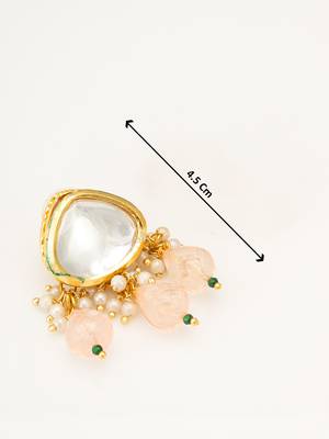 earrings with peach drops 3