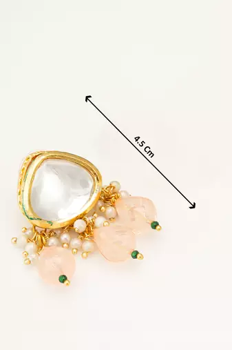 earrings with peach drops