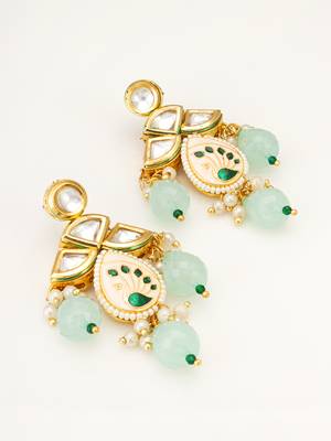 traditional kundan drop earrings 2