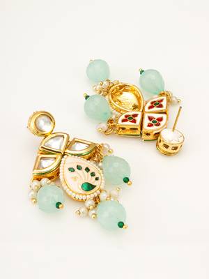 traditional kundan drop earrings 3