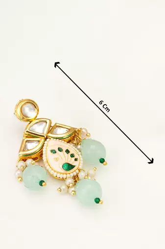 traditional kundan drop earrings