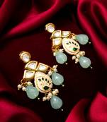 traditional kundan drop earrings