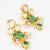 emerald green kundan and pearl drop earrings