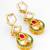 gold plated kundan drop earrings