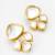 gold plated kundan stud earrings