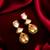 gold plated kundan drop earrings