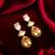 gold plated kundan drop earrings