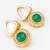 gold plated kundan and stone drop earrings