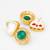 gold plated kundan and stone drop earrings