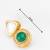 gold plated kundan and stone drop earrings