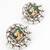 silver toned radha krishna temple work kundan stud earrings