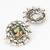 silver toned radha krishna temple work kundan stud earrings
