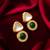 gold plated kundan and stone drop earrings