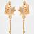 peacock design american diamond chain drop earrings