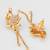 peacock design american diamond chain drop earrings