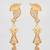 leaf motif american diamond drop earrings