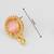 oval pink stone american diamond stud earrings