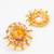 gold plated shree ram temple motif kundan stud earrings