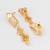 geometric floral american diamond dangle earrings
