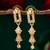 geometric floral american diamond dangle earrings