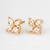floral american diamond gold stud earrings