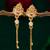 traditional drop chain american diamond earrings