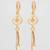 gold-plated ad stone drop earrings with chain