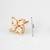 floral american diamond gold stud earrings