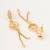 gold-plated ad stone drop earrings with chain