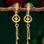 gold-plated ad stone drop earrings with chain
