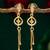 gold-plated ad stone drop earrings with chain