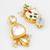 gold-plated kundan stud drop earrings