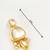 gold-plated kundan stud drop earrings