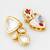 gold-toned kundan stud earrings