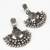 oxidized silver chandbali earrings with ghungroo drops