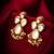 gold-plated kundan earrings with pearl cluster drops